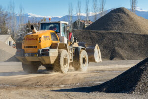 Pala planta circulando