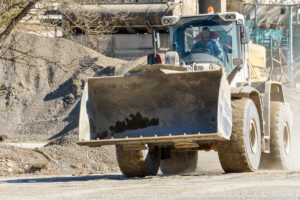 Pala planta circulando